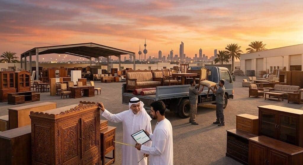 فريق عمل محترف يقوم بتقييم وشراء ونقل الأثاث المستعمل ضمن خدمات شراء اثاث مستعمل دسمان لضمان تقديم أفضل الأسعار وخدمة سريعة وموثوقة.